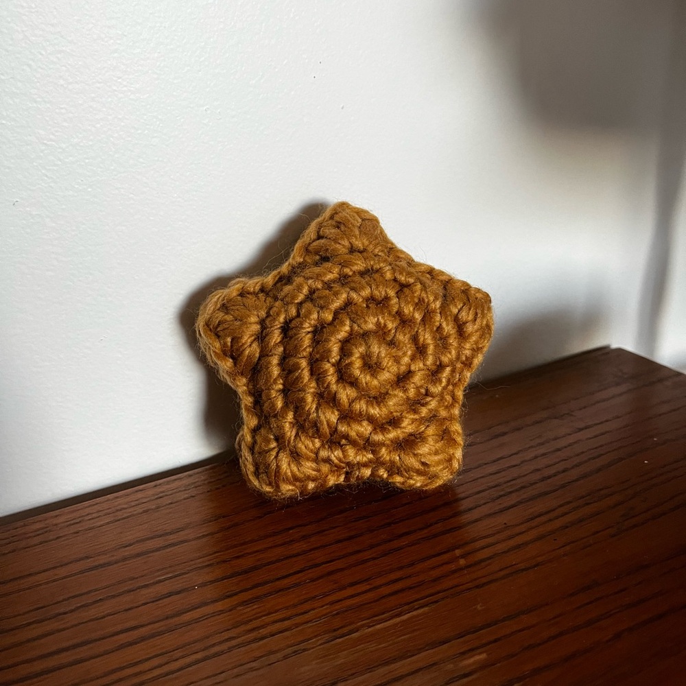 Handmade crochet star plushie